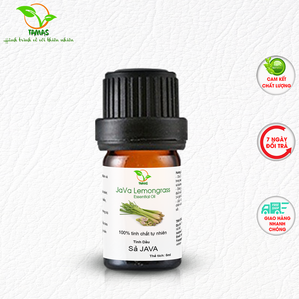 Tinh dầu Sả java nguyên chất 05ml - Tinh dầu - Tinh dầu đuổi muỗi -  Thanh lọc không khí, khử mùi, đuổi muỗi hiệu quả - TAMAS