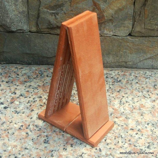 Bộ 2 cái Giá thể cá đĩa đẻ loại gạch men cao cấp, giản đơn + có lưới inox