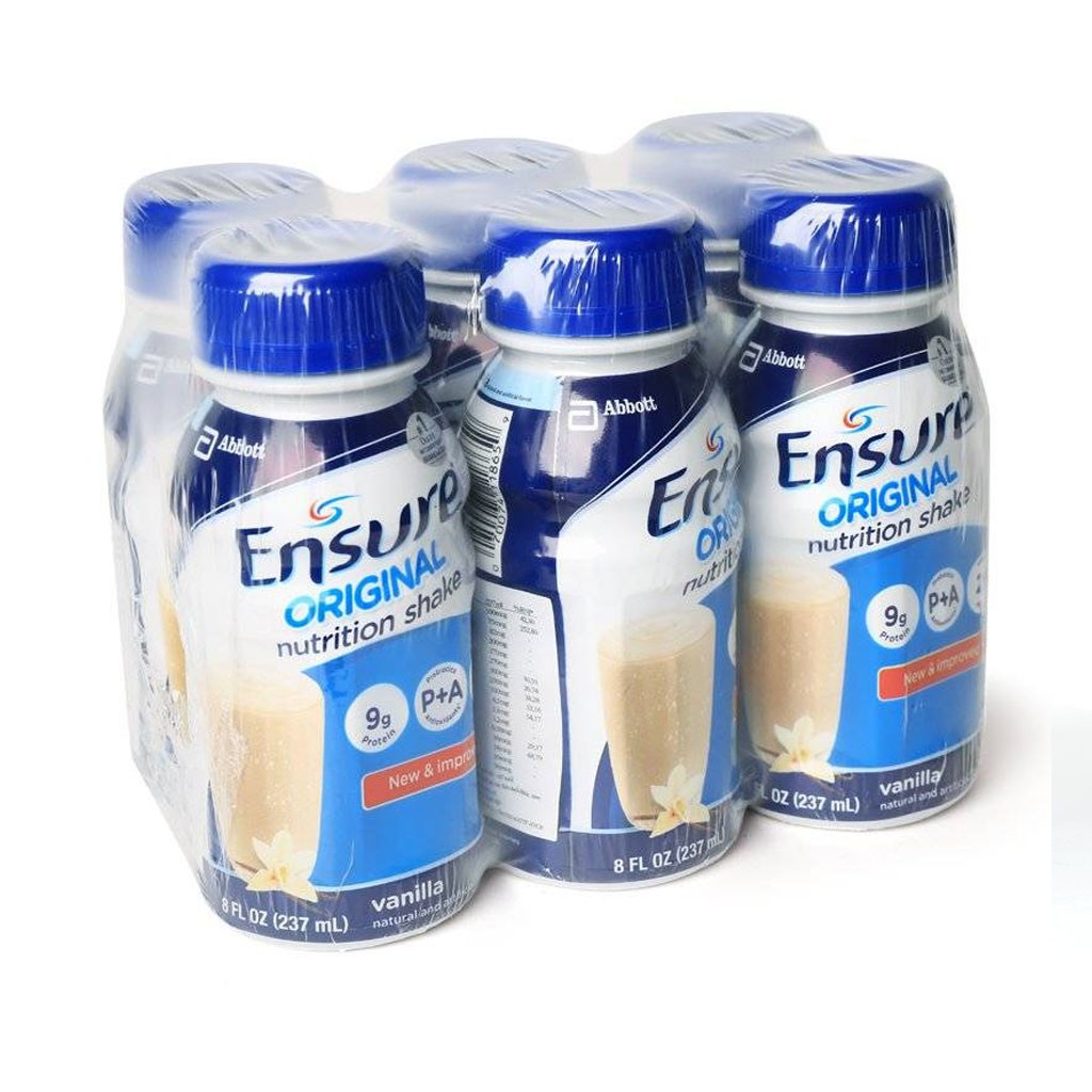 [6 LON] Sữa nước Ensure Original Vị Vani ( 6 Lon x 237ml ) Hàng nhập khẩu