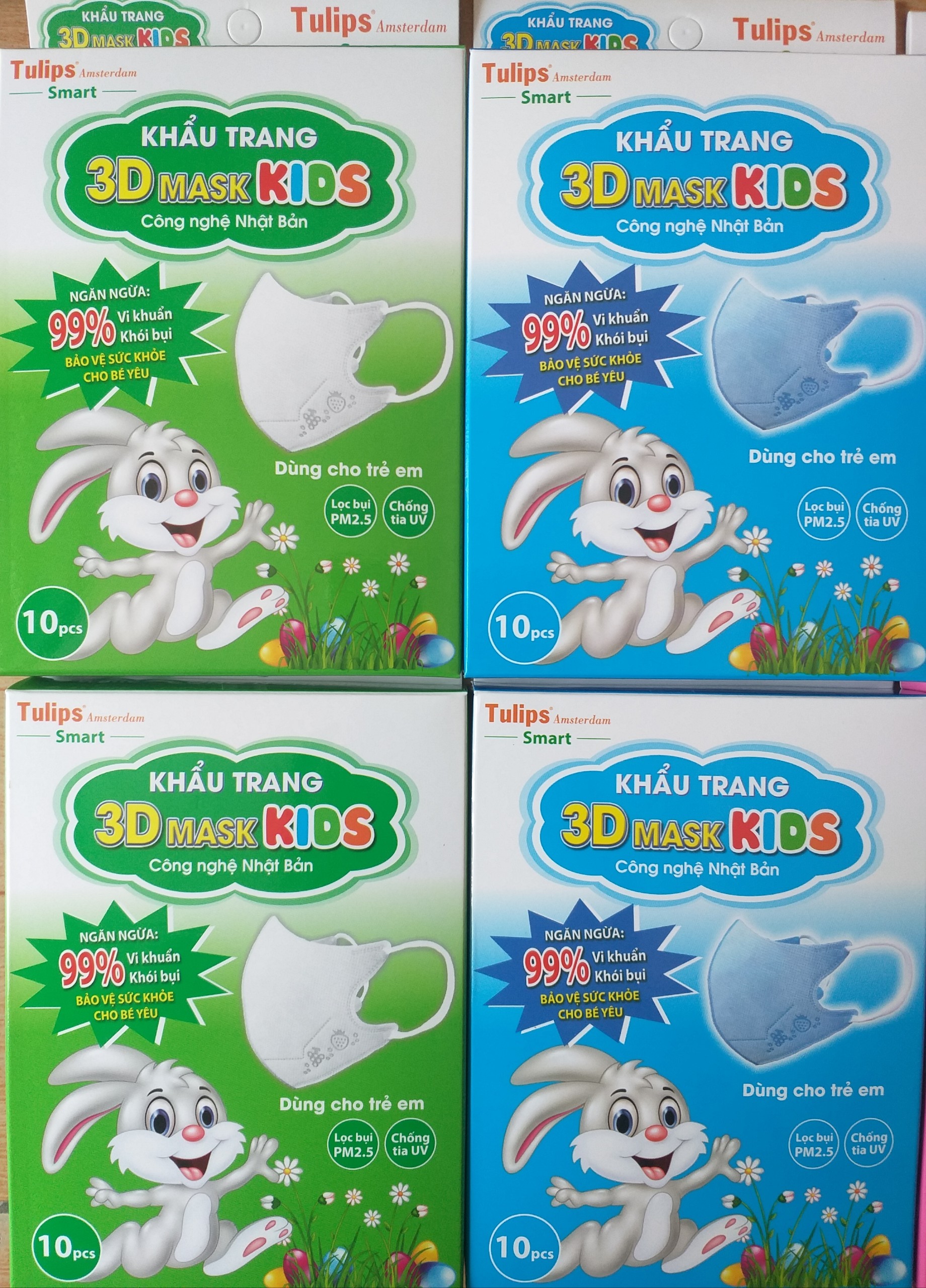 Khẩu trang 3d cho bé mask kids hộp 10 chiếc