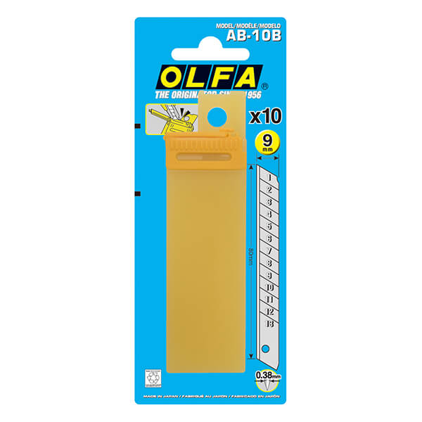 Ab-10 | hộp 10 lưỡi dao bạc bẻ lưỡi olfa 9mm