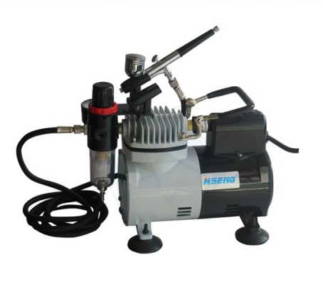 Máy Nén Khí Dùng Cho Bút Vẽ Mỹ Thuật Haosheng AF18K-2 (Kèm sẵn bút vẽ)