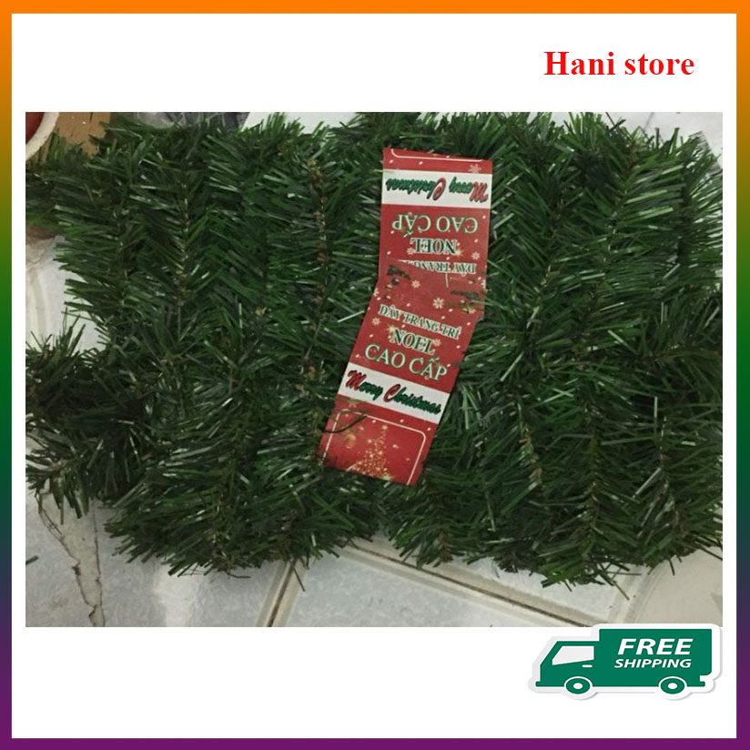 Dây thông xanh 2.7m pk30 hani store trang trí noel, trang trí giáng sinh