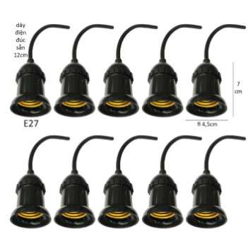 Đui đèn xoáy e27 có dây 12cm- combo 2 cái