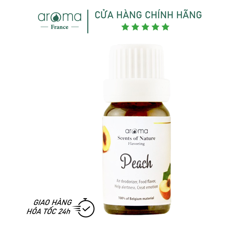 Hương Đào Aroma Nguyên Chất Nguồn Gốc Thiên Nhiên, tinh dầu thơm phòng, tinh hương đào, tinh dầu Aroma - 10ml/30ml