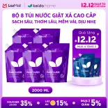 Combo 8 Túi Nước Giặt Xả Keido.home + Quà Tặng – Sạch Sâu, Thơm Lâu, Kháng Khuẩn, Dịu Nhẹ