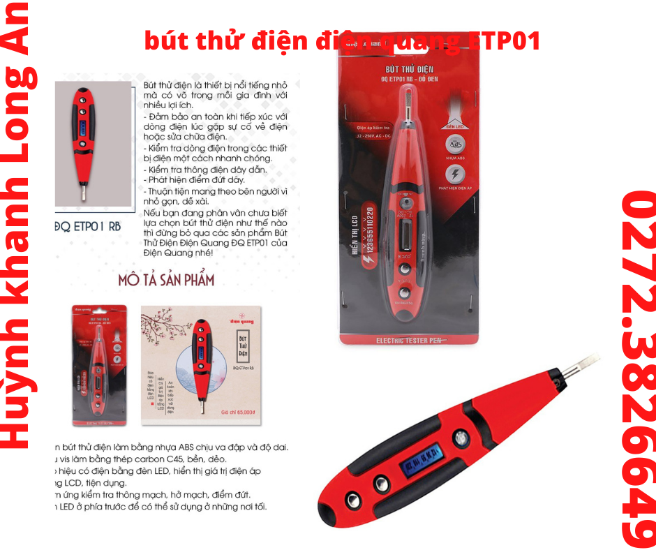 Bút thử điện điện quang etp01rb loại tốt