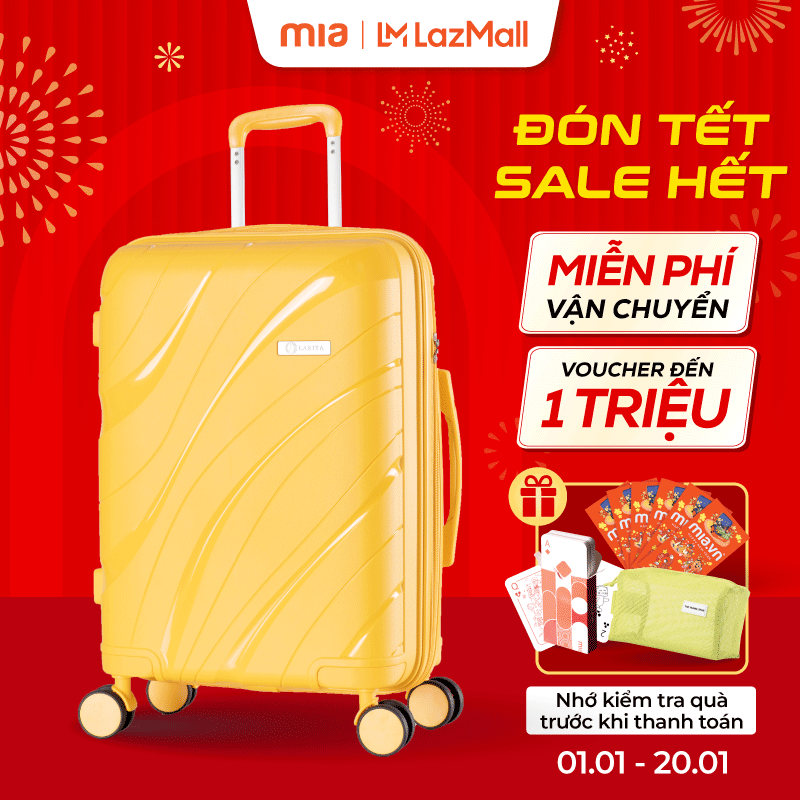 Vali Kéo MIA.vn Du Lịch Larita LINA size 20/24/28 Hạn Chế Va Đập Khoá TSA Bảo Mật Cao - Bảo Hành Trọn Đời