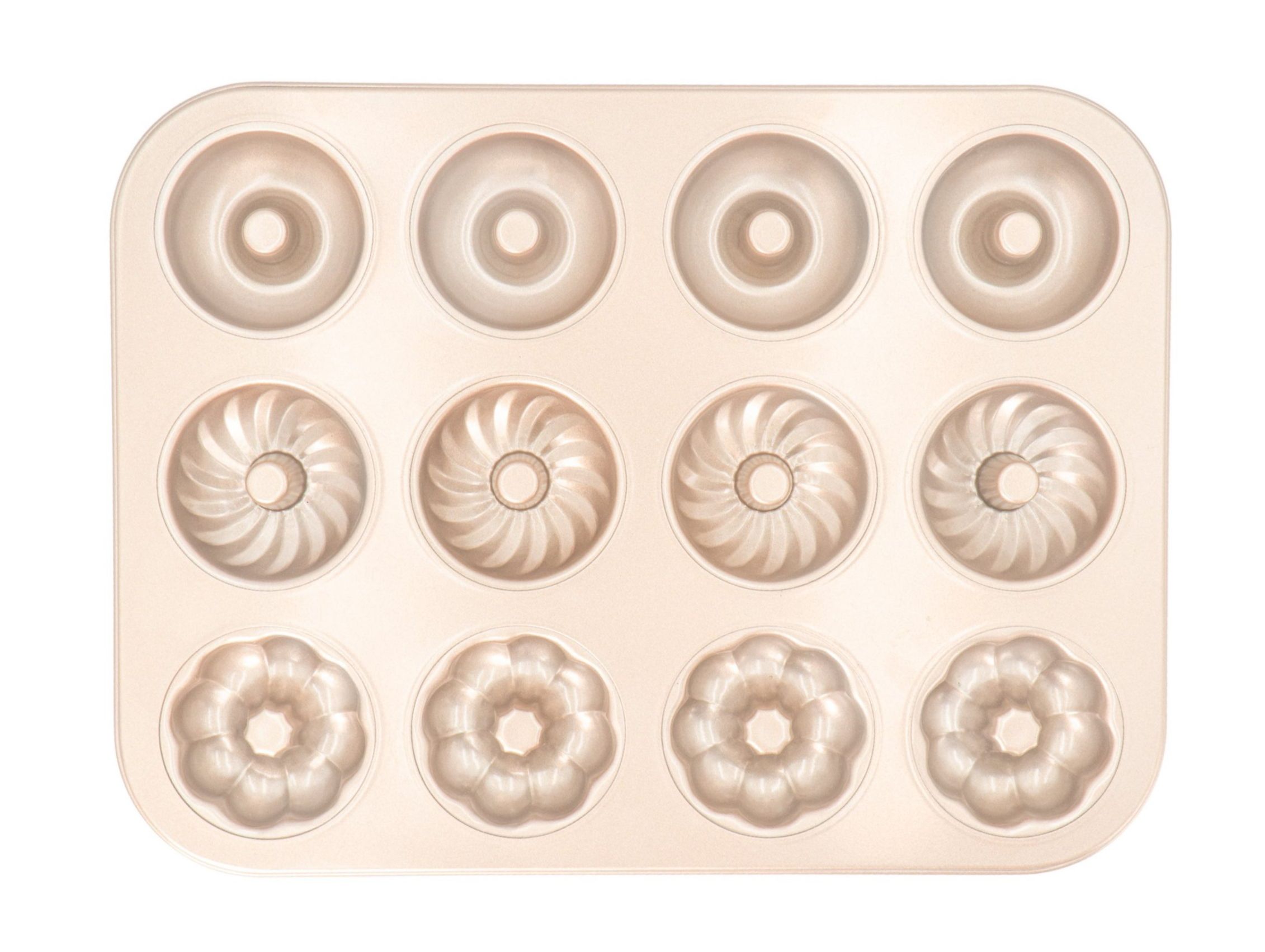 Khuôn Donut 12 Bánh Bông UniBaKer Thép CacBon Phủ Chống dính