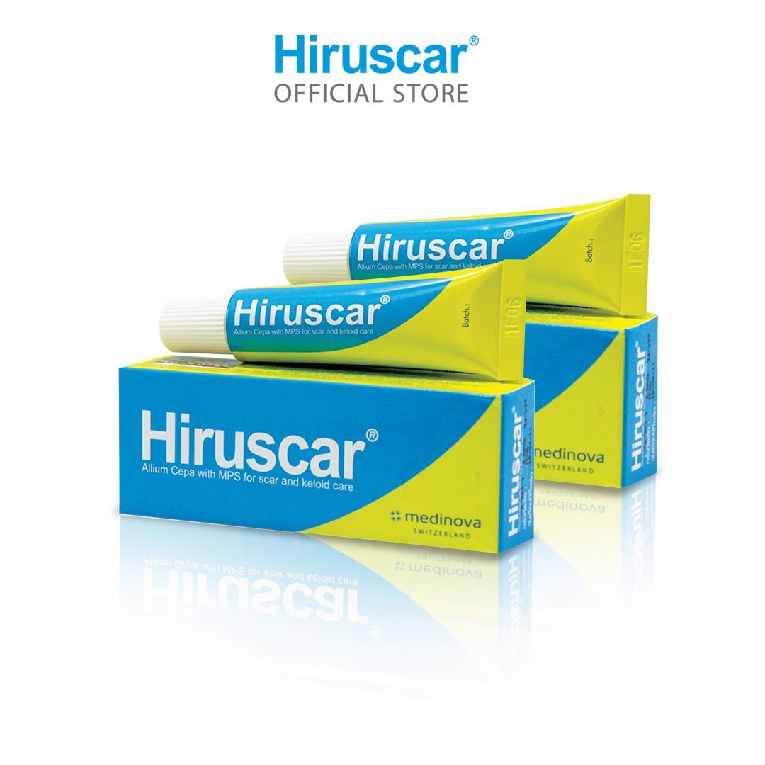 Bộ 2 Gel Hiruscar cải thiện sẹo vừa, sẹo lõm, sẹo thâm Hiruscar 5g