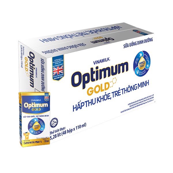 Thùng 48 hộp Sữa bột pha sẵn Optimum Gold 110ml