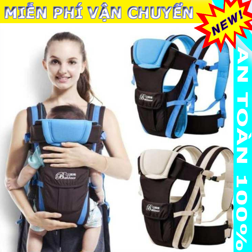 Đai địu em bé 4 tư thế, Địu đi xe máy cho bé; an toàn tuyệt đối với dây đai trắc chắn có nhiều tư thế cho bé yêu.