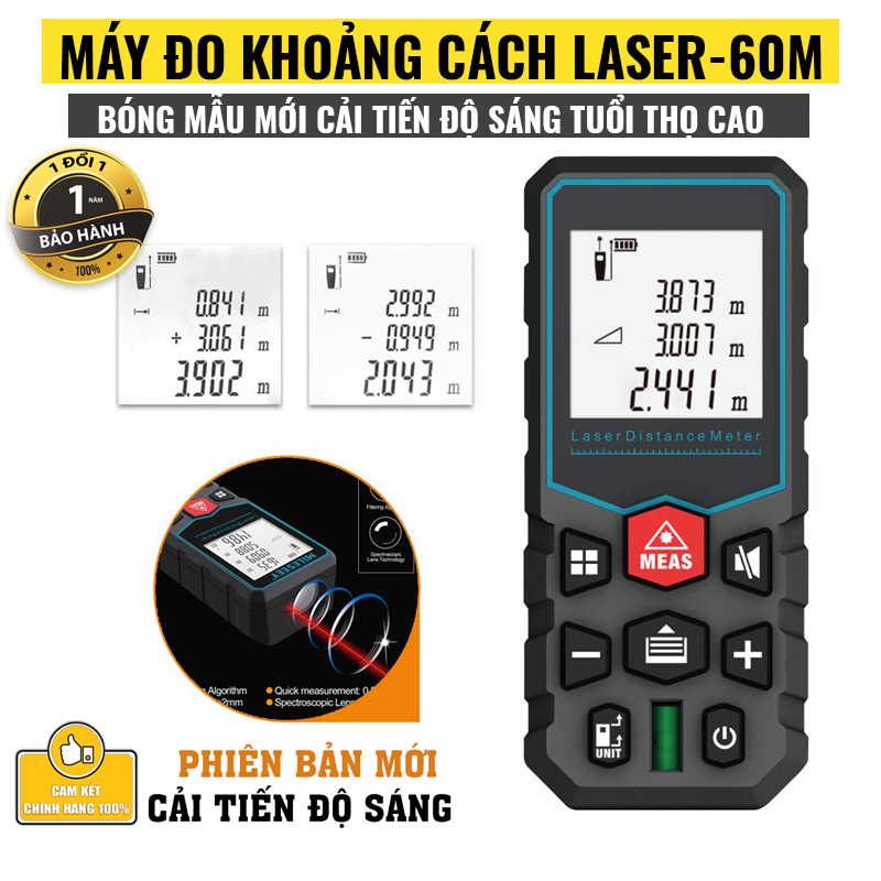 Máy đo khoảng cách Máy đo khoảng cách Laser 60M Hàng Chính Hãng