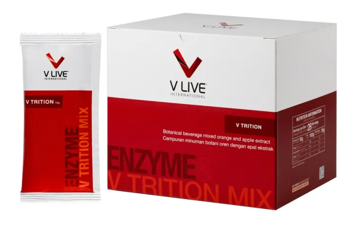 V-Trition Sản phẩm tăng cường sức khỏe hệ tiêu hóa, tăng khả năng hấp thu dinh dưỡng, nhập khẩu của Vlive international Việt Nam (1 hộp 28 gói) V live