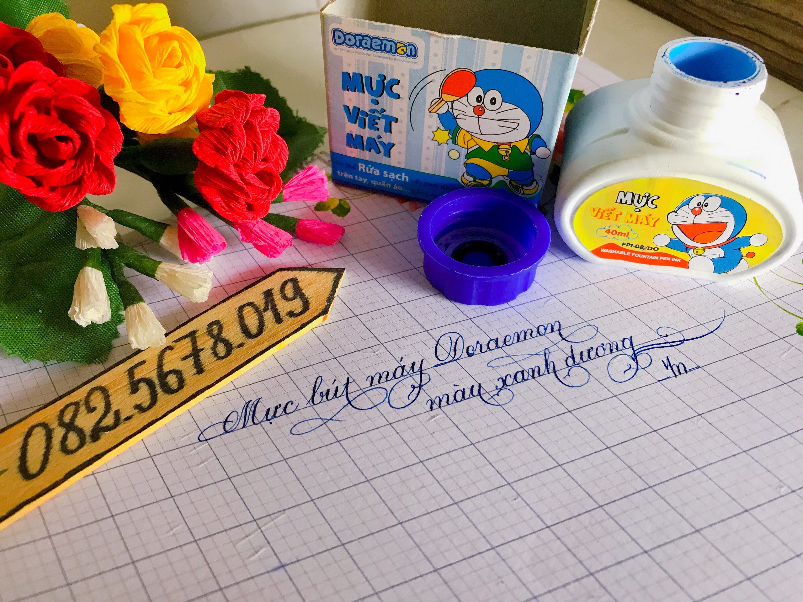 🌻 Mực bút máy học sinh Doremon