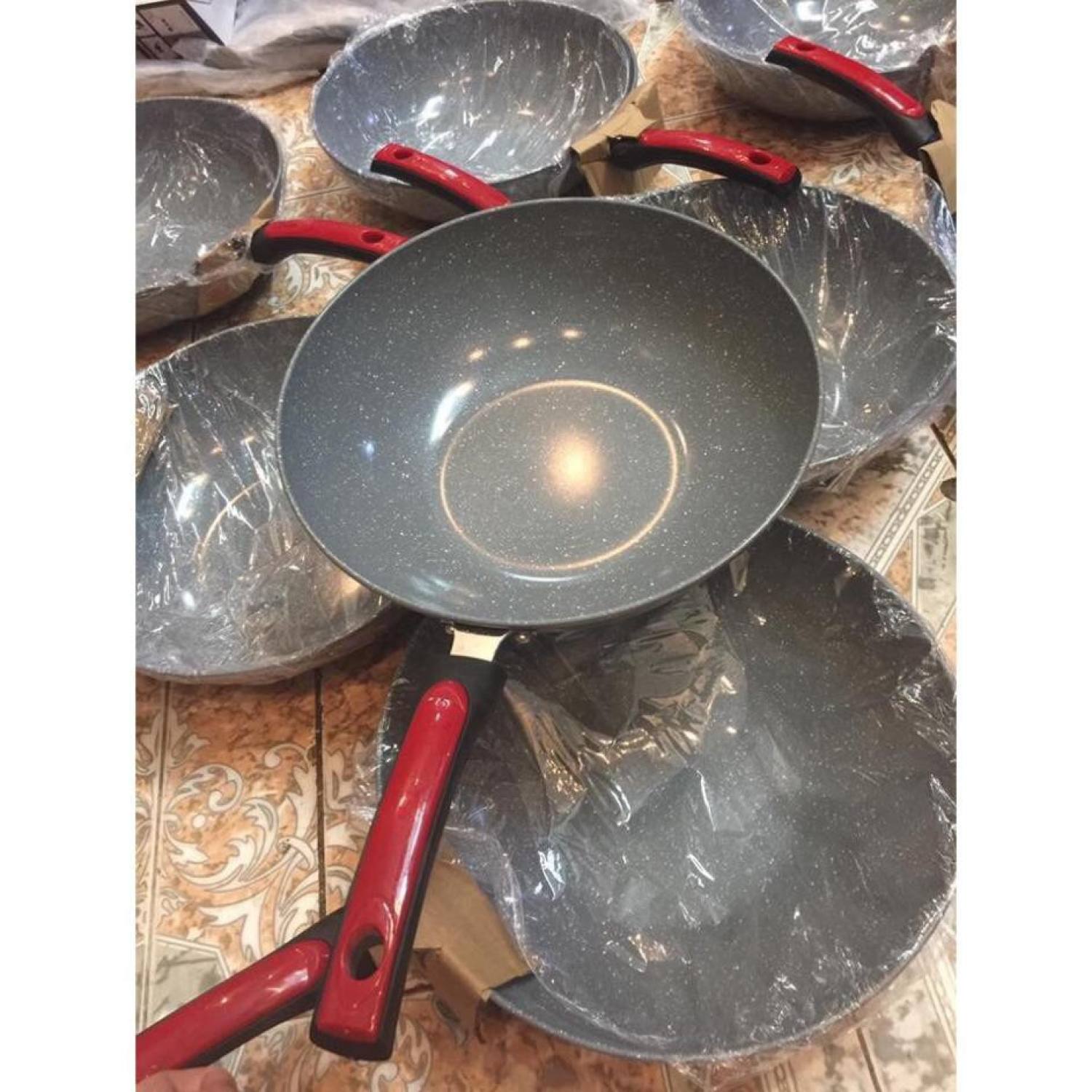 Chảo đá hoa cương chống dính, cỡ 32cm, Chảo đá sâu lòng cao cấp