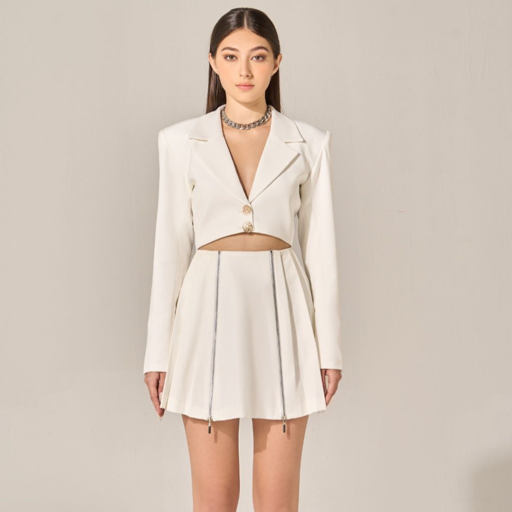 Chân váy form a xếp ly năng động teenie mini skirt | nya studio