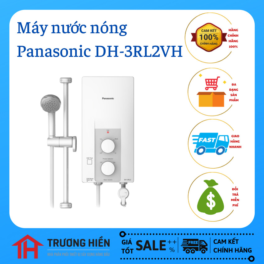 Máy nước nóng panasonic dh-3rl2vh - hàng chính hãng