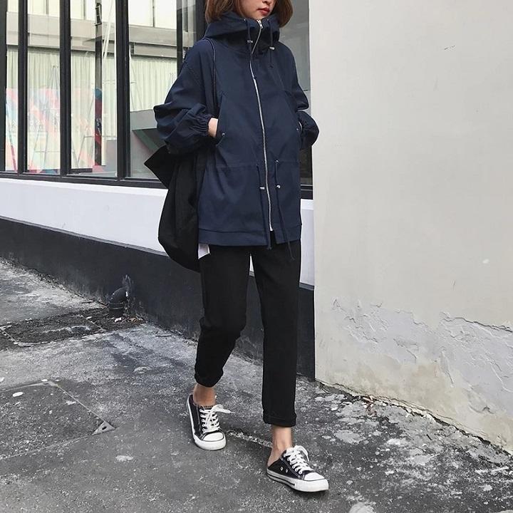 ÁO KHOÁC DÙ NỮ 2 LỚP CHẤT VẢI SIÊU TỐT - HÀNG Y HÌNH HPA1279 NGỌC HÂN FASHION nuna