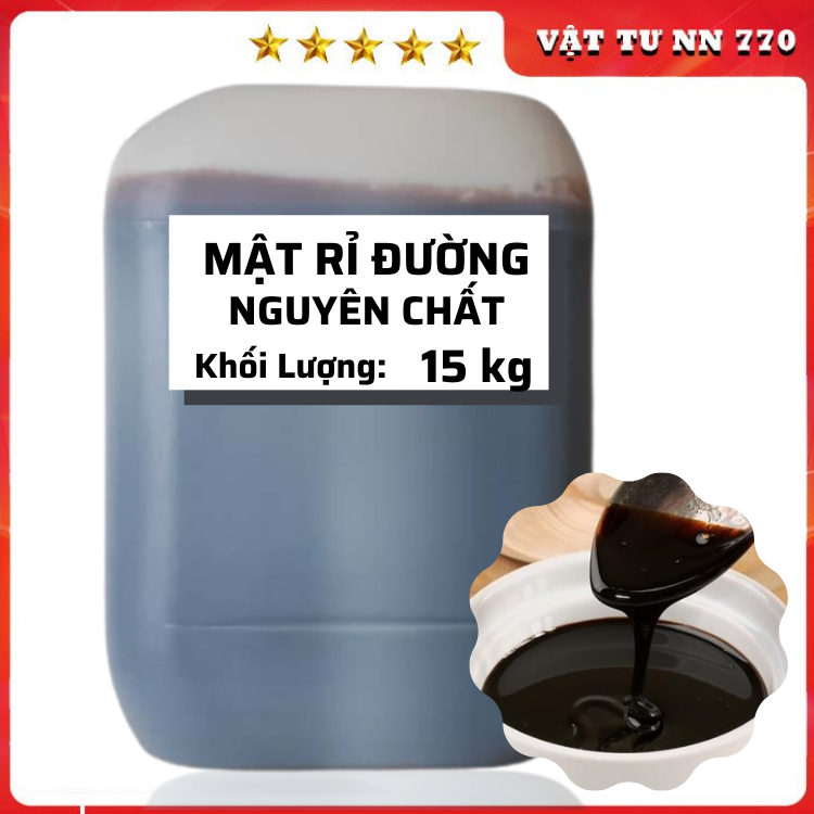 MẬT RỈ ĐƯỜNG NGUYÊN CHẤT Can15Kg Nuôi Cấy Vi Sinh, Ủ Phân Bón, Lên Men Thức Ăn, Xử Lý Nước Thải
