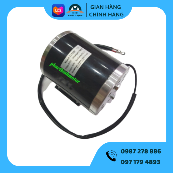 Động cơ chổi than 24V 500W xe điện không giảm tốc