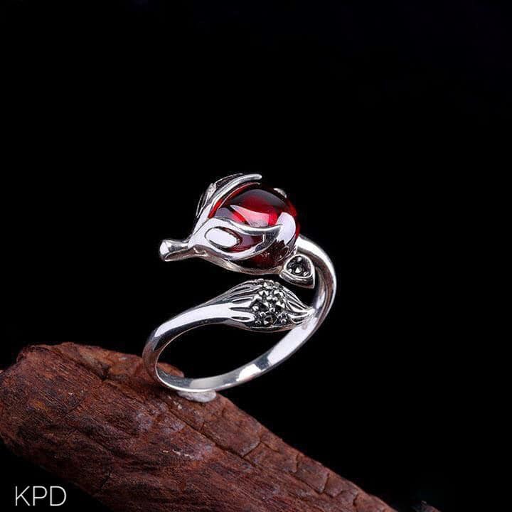 Nhẫn hồ ly bạc thái hot trend ,Trang sức QMJ Cam kết chuẩn Bạc Thái sáng đẹp, bền màu không lo đen xỉn, giao hàng giống ảnh, đúng chất lượng