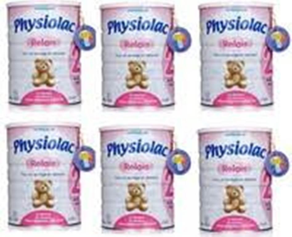 Bộ 6 hộp sữa Physiolac số 2 900g  dành cho trẻ từ 6 - 12 tháng