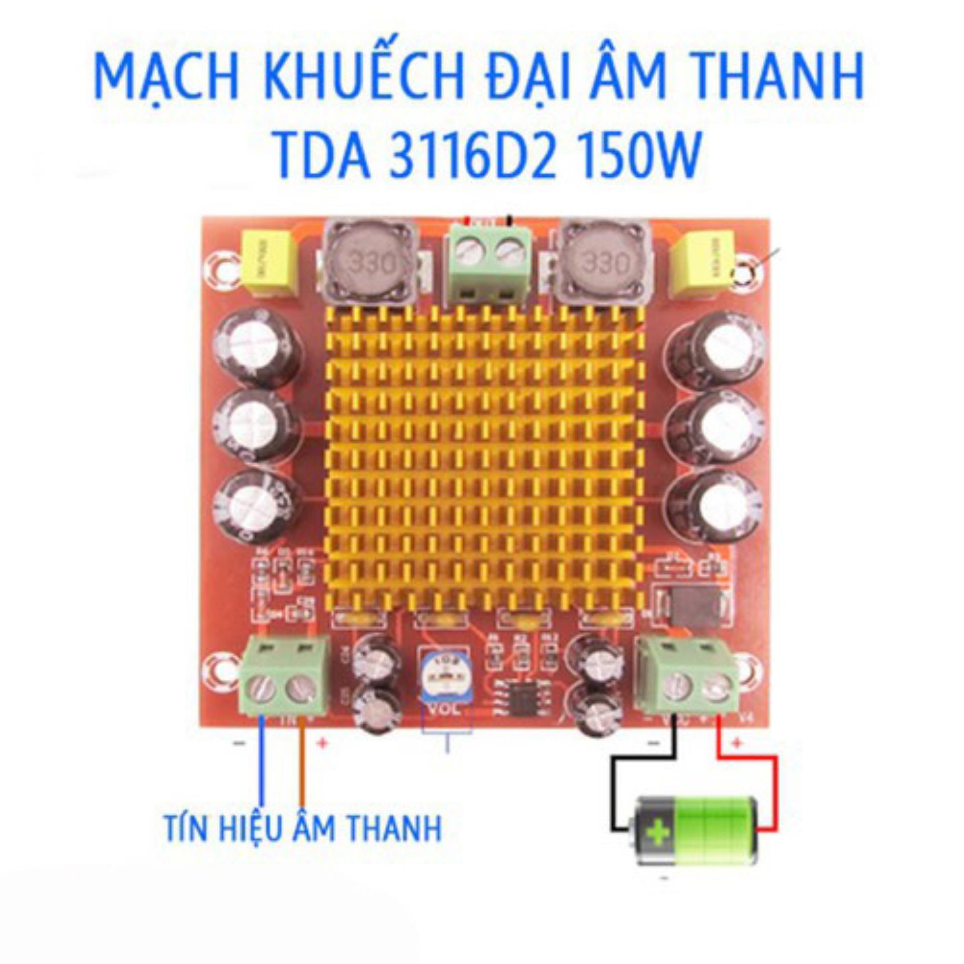 Mạch khuếch đại âm thanh classd tda3116d2 công suất 150w