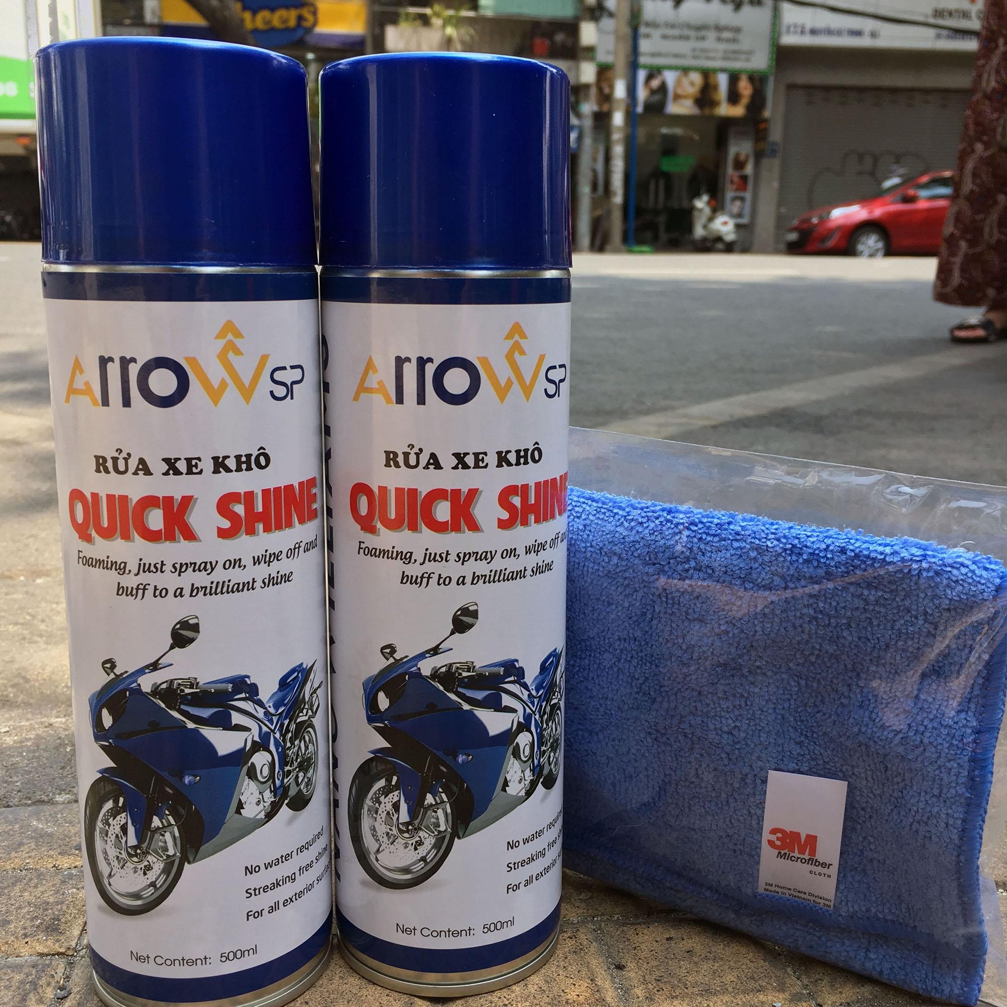 Chai bình xịt tẩy rửa xe hơi ô tô xe gắn máy bọt tuyết khô cao cấp có tinh dầu thơm chuyên làm sạch và sáng bóng bề mặt