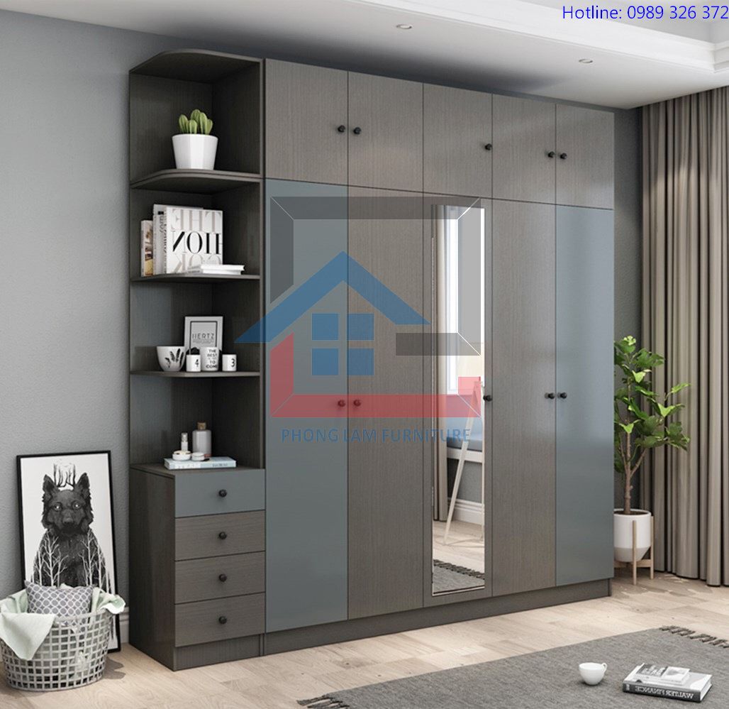 Tủ quần áo gỗ công nghiệp