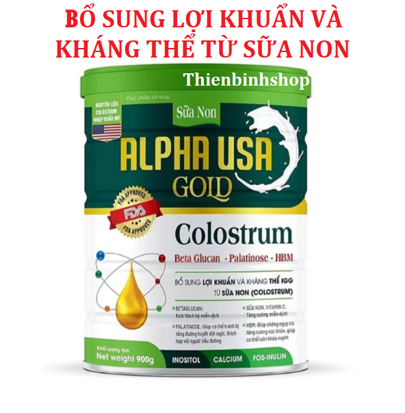 Sữa bột Alpha USA Gold Colostrum.