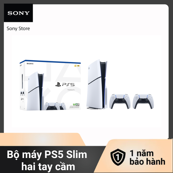 Bộ máy chơi game Sony PS5 PlayStation 5 slim có ổ đĩa hai tay cầm