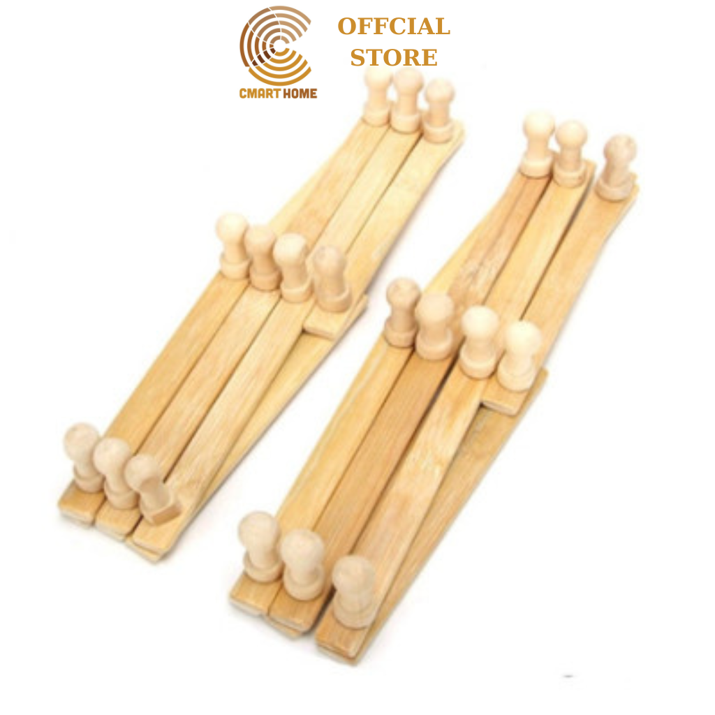 Móc treo nón mũ, quần áo - móc treo quần áo - móc 10 núm - gỗ đức thành 08021
