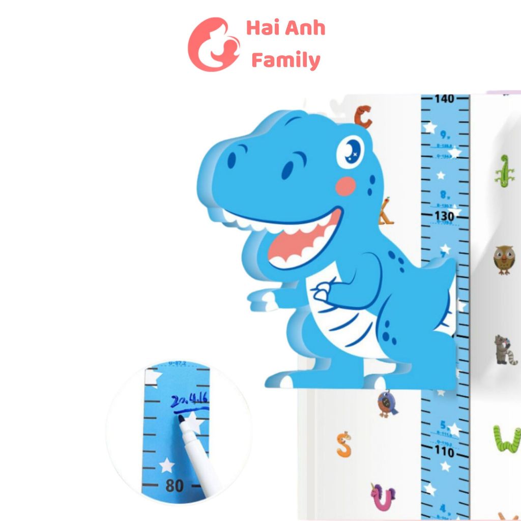 Thước đo chiều cao dán tường cho bé