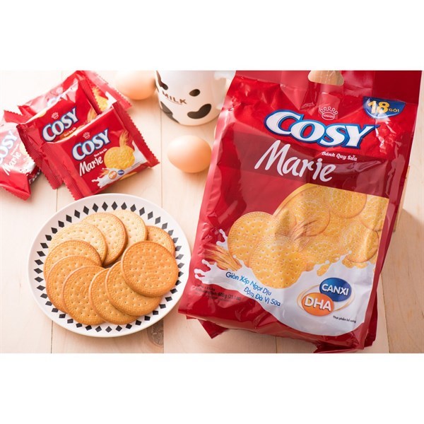 2 gói Bánh Cosy Marie Sữa Túi 528g (22 gói/túi)