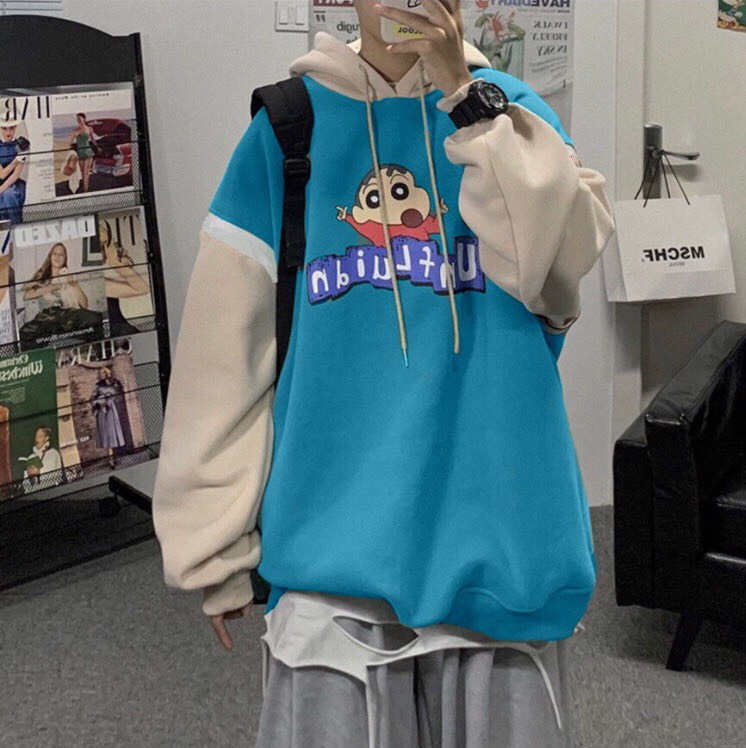 Áo hoodie nữ form rộng có nón, áo sweater, hoodie cặp cute đi chơi [NỈ SHIN]