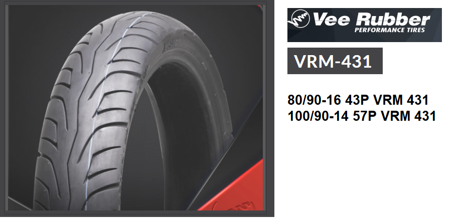Lốp ( Vỏ) xe máy lắp cho xe Honda SH mode Size 80/90-16 43P VRM 431F & 100/90-14 57P VRM 431R & 100/90-14 57P VRM 431R RE
