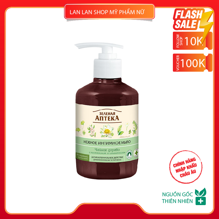Dung dịch vệ sinh phụ nữ kháng khuẩn Cây Trà Zelenaya Apteka 370ml