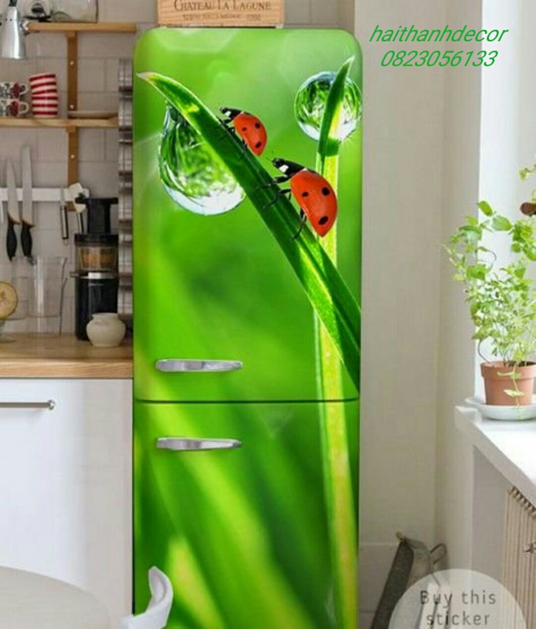 Miếng dán tủ lạnh - decal tủ lạnh - chống thấm nước cao cấp - phù hợp mọi loại tủ - m028
