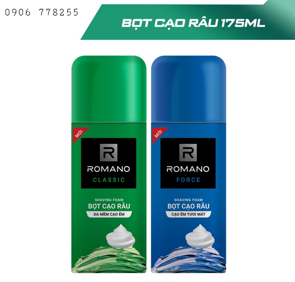 Bọt cạo râu Romano Classic/ Force 175ml