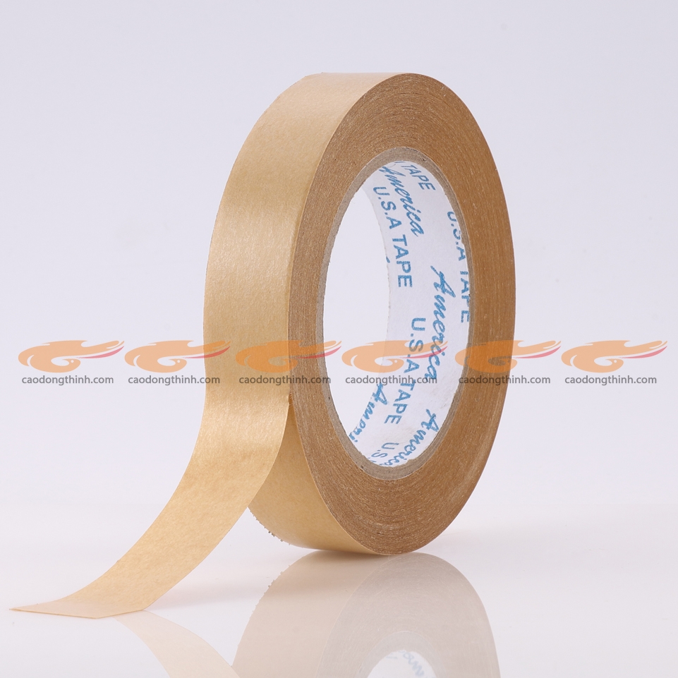 12 cuộn Băng keo giấy nâu, giấy kraft nâu viết được 24mm*50y, chuyên dán thùng ,ghi chú, bảo vệ môi trường