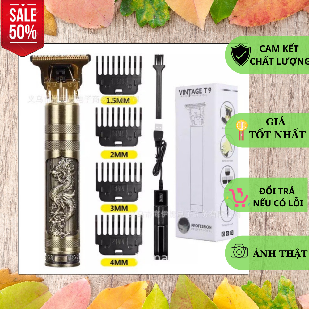 [ Hàng Sịn Sale ] Tông Đơ Cắt Tóc Chấm Viền - Tông Đơ Cắt Tóc Sát Chân Tạo Hiệu Ứng FADE - Bộ Tông Đơ 11 Món Tặng Kèm Dây Sạc Và Bộ Cữ - Tông Đơ Sử Dụng Liên Tục 2h Không Cần Sạc Lại