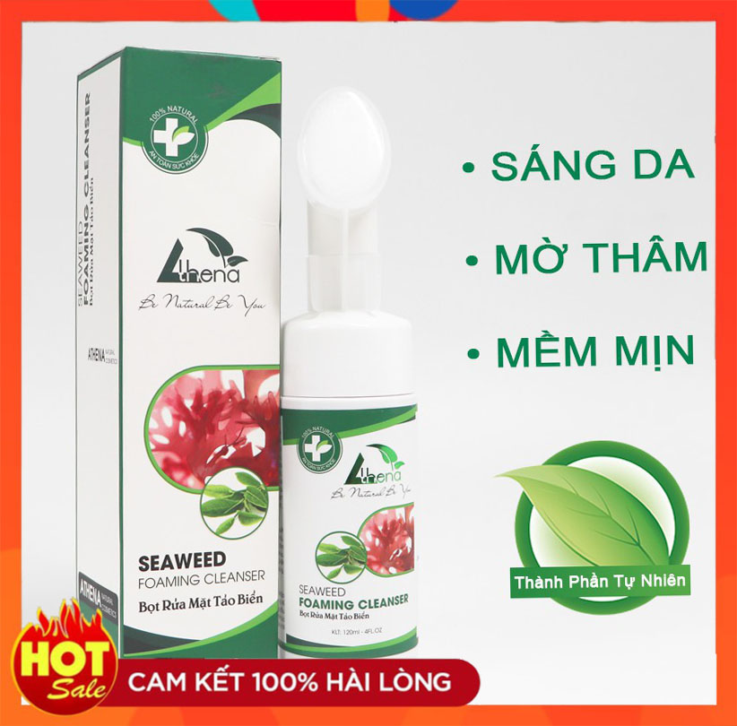 Bọt rửa mặt tảo biển Athena giúp làm sạch sâu loại bỏ bụi bẩn bã nhờn trên da mặt hiệu quả