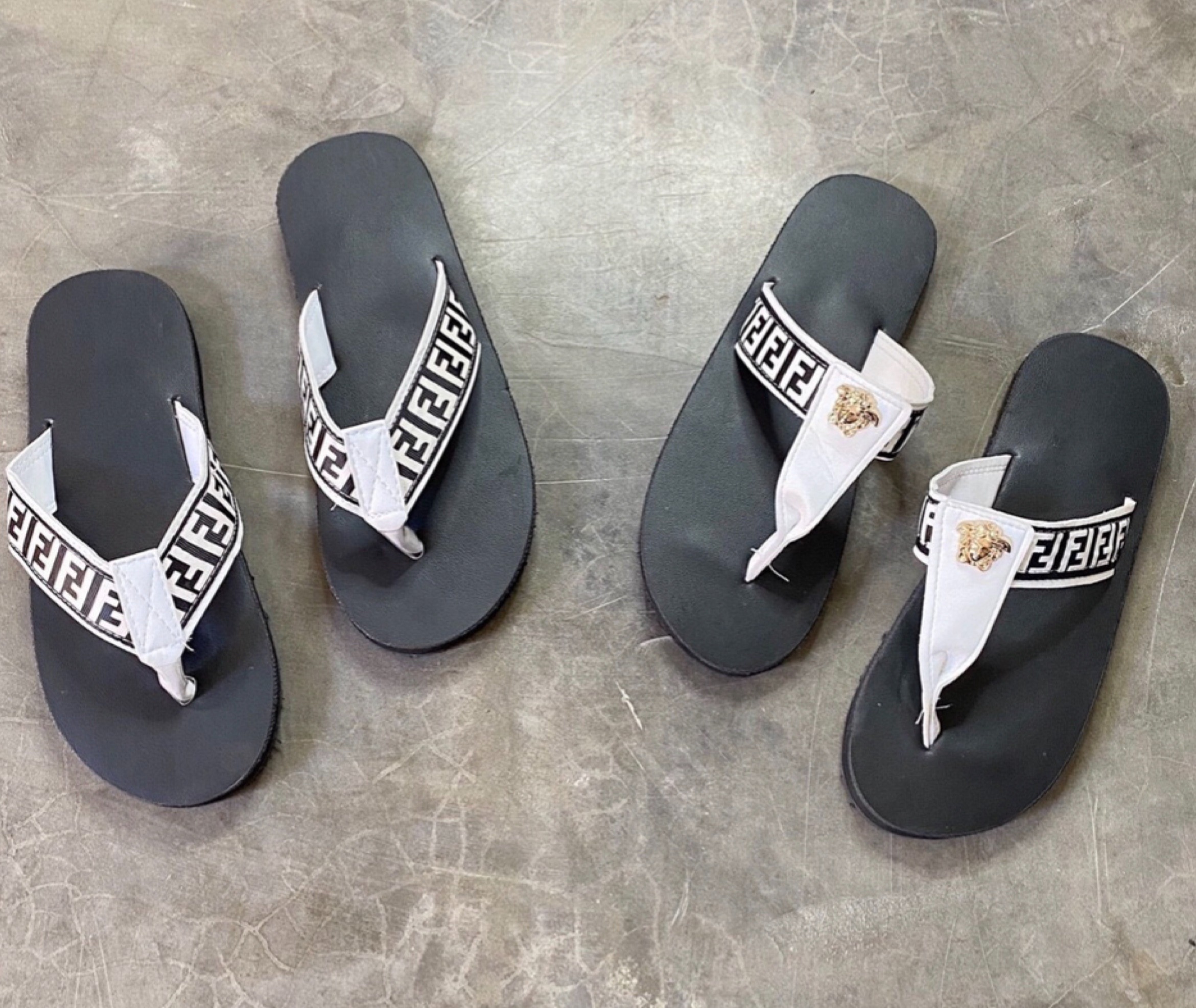 [FREESHIP + HOÀN TIỀN 50K] sandal đồng nai ( dép cặp nam nữ ) đế đen quai F trắng được bao đổi trả