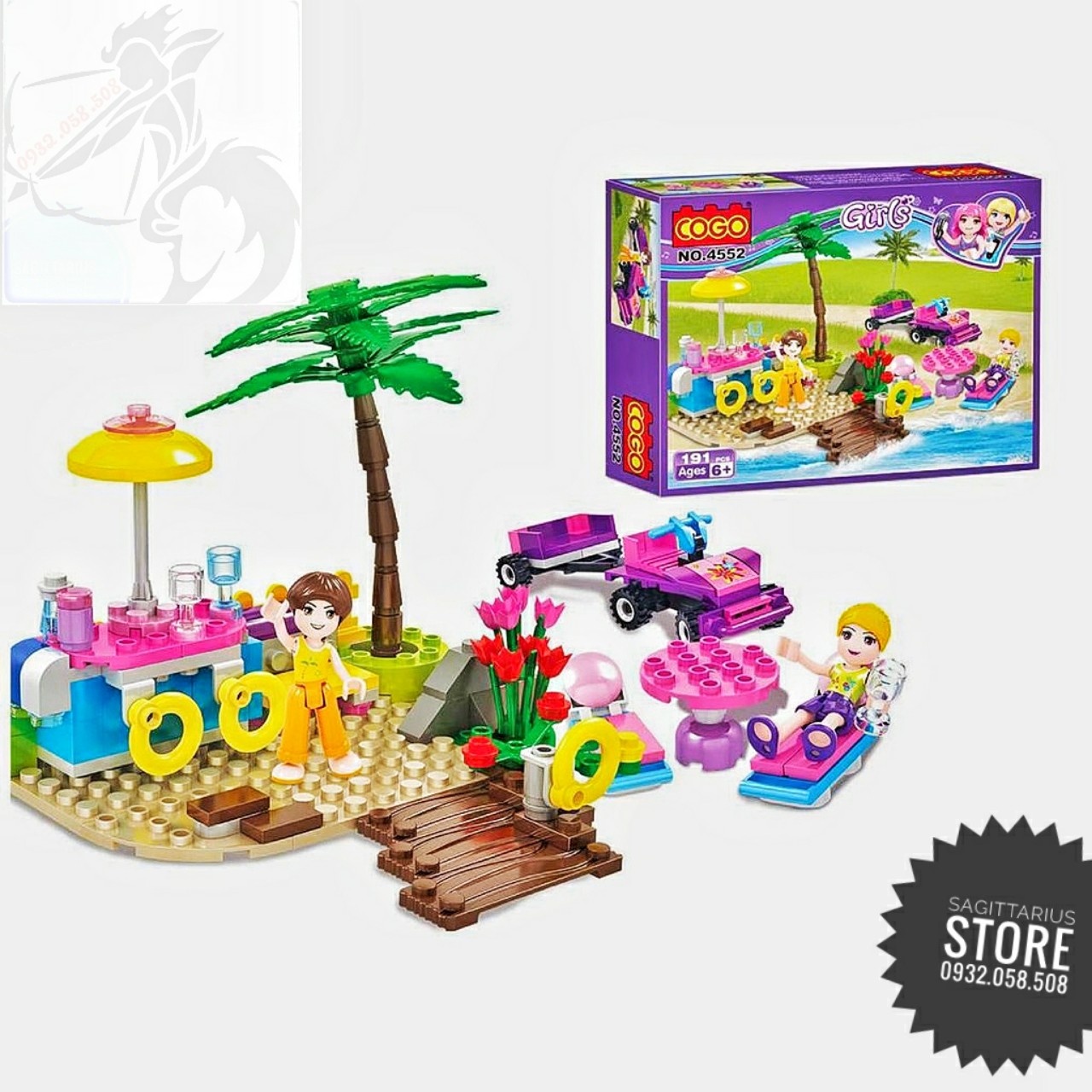 Bộ Lego Friend Cogo 4552 Lắp Ráp Buổi Cắm Trại Ven Biển - ( 191 Mảnh )