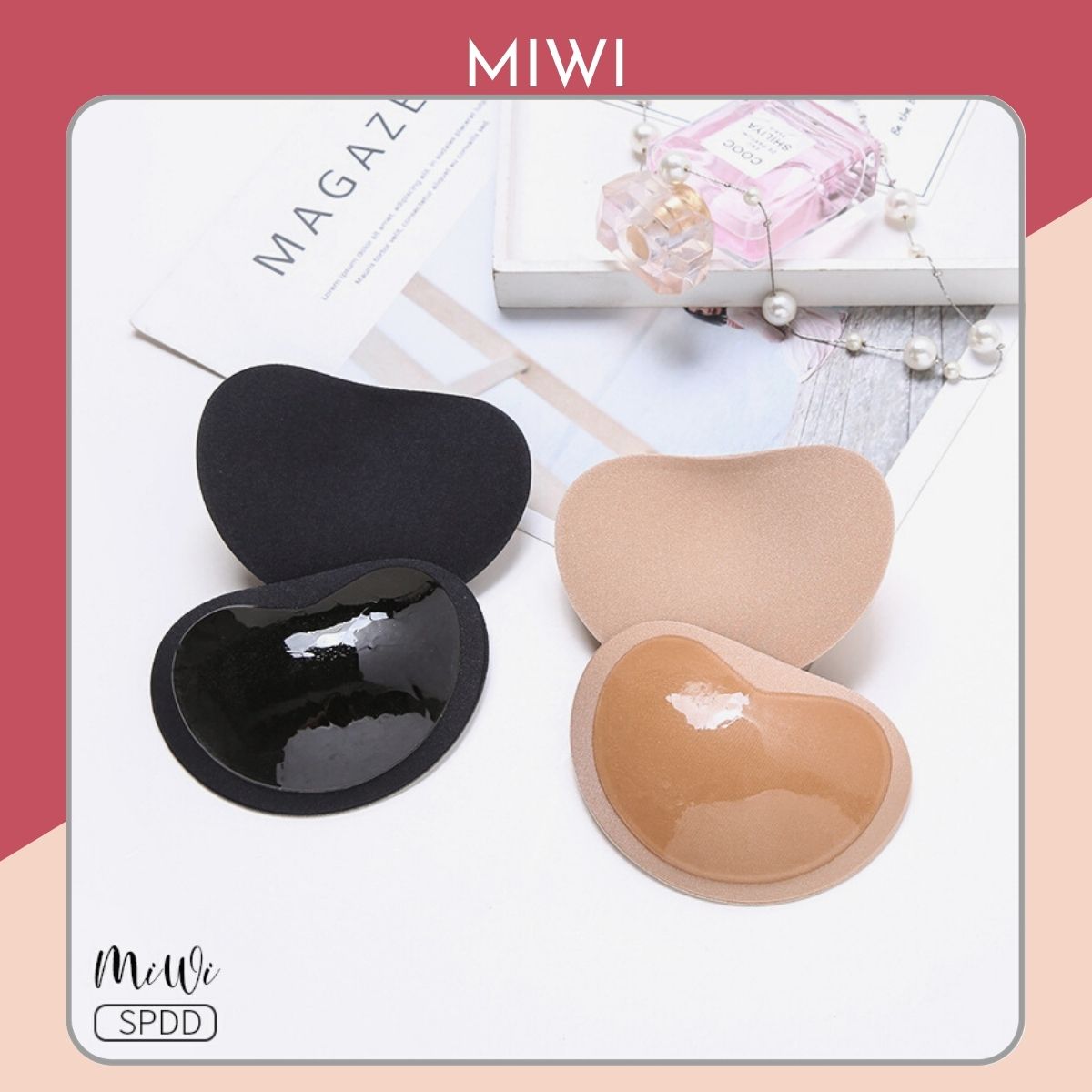 Miếng độn nâng ngực tăng size dán áo bra bikini bán nguyệt Miwi