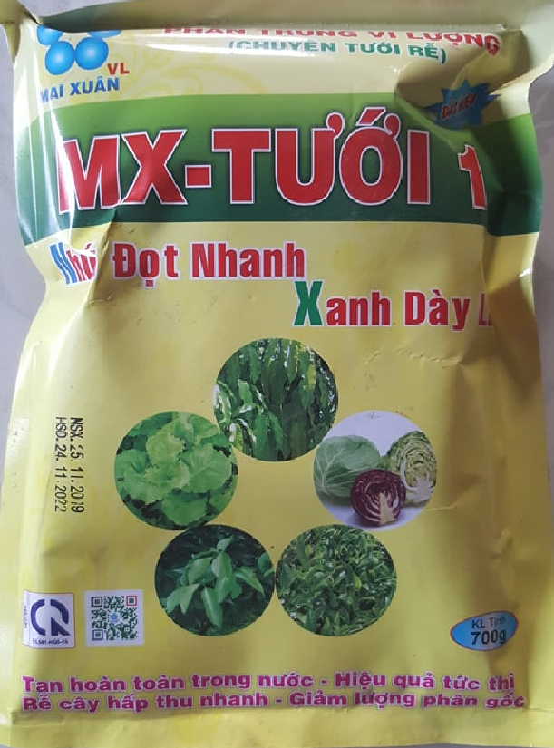 Mx tưới 1 - phát triển thân lá - gói 700g