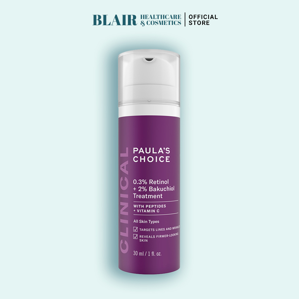 Tinh chất chống lão hóa từ Retinol và Bakuchiol Paula's Choice Clinical 0.3% Retinol + 2% Bakuchiol 30ml