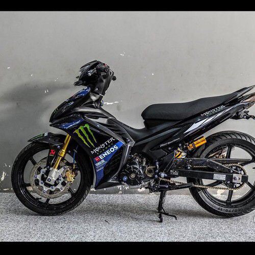 Tem trùm exciter 135  monster xanh đen, tem exciter 135, team trùm exciter 135, tem xe exciter 135, team trùm ex 135, team xe exciter 135 monster xanh đen