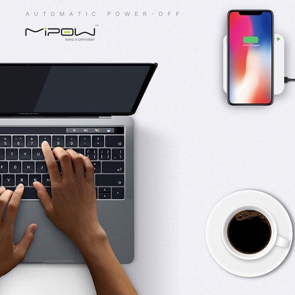 Đế sạc không dây mipow power xcube iphone x, iphone 8, 8 plus